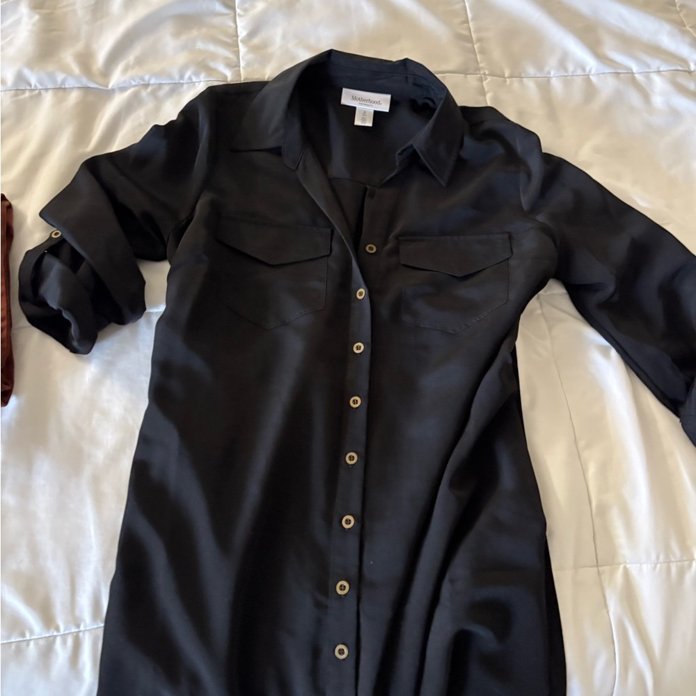Motherhood Black Maternity Dress